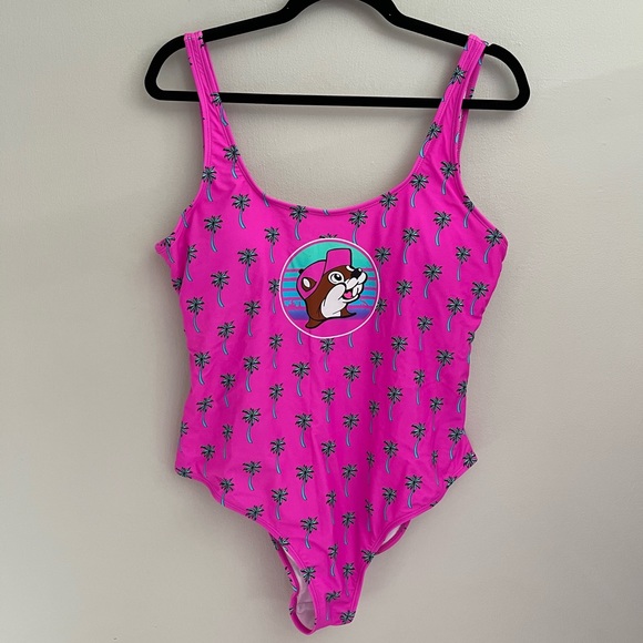 buc-ees | Swim | Bucees Neon Palm Tree One Piece Swim Suit | Poshmark